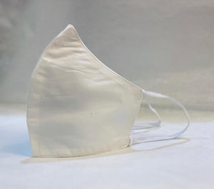 Unisex Designer Plain white Silk Cloth Face Masks