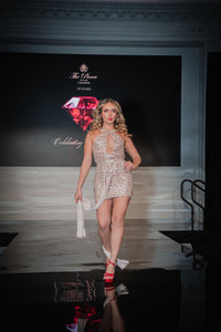 Gold Embellished Mini Couture Dress Gold Embellished Mini Couture Dress