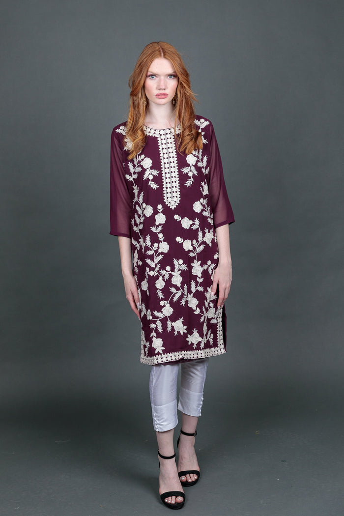 Ethnic Silk kurta look with ankle pants | Kurta designs women, Indian  designer outfits, Trendy blouse designs