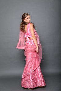Silk Hot Pink Embroidered Lehenga Set