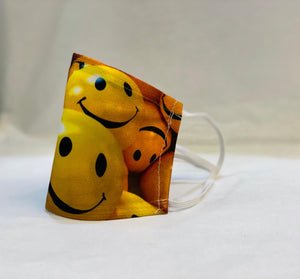 Children Unisex Smiley Digital Printed Cloth Face Masks