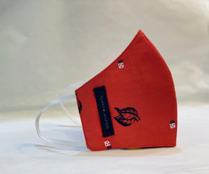 Unisex Designer Fire Brick Red Printed Cloth Face Masks