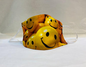Children Unisex Smiley Digital Printed Cloth Face Masks