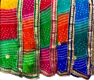 Bandhej/Bandhani Silk Tie Dye Scarf