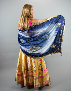 Banarasi Silk Flax Gold Lehenga Skirt