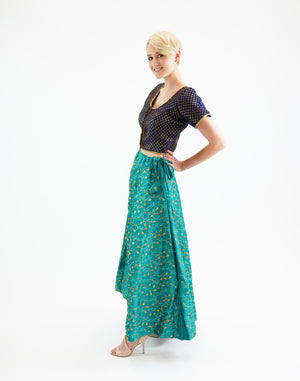 Silk Heavy Embroidered Sea Green Lehenga Skirt