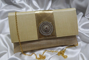 Gold Sling Clutch Bag
