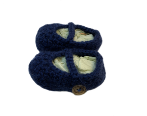 Crochet Blue Baby Booties