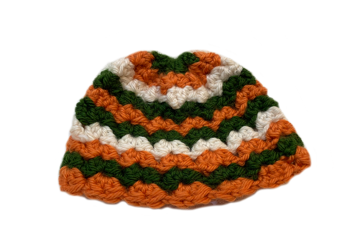 Handmade Crochet Tri Color Baby Hat