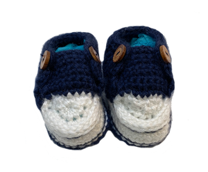 Handmade Crochet Converse Style Baby Booties