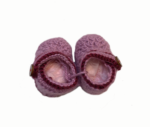 Pink Crochet Baby Booties