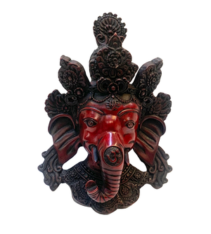 Garnet Red Ganesha Raisin Mask