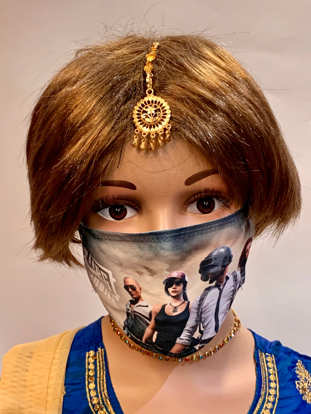 Children's Unisex PUBG Mobile Characters Digital Printed Cloth Face Masks