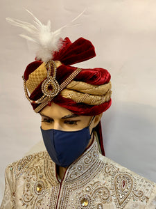 Unisex Designer Silk Plain Independence Blue Cloth Face Masks