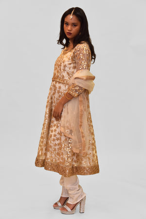 Fancy Heavy Embroidered Pearl White Salwar Kameez